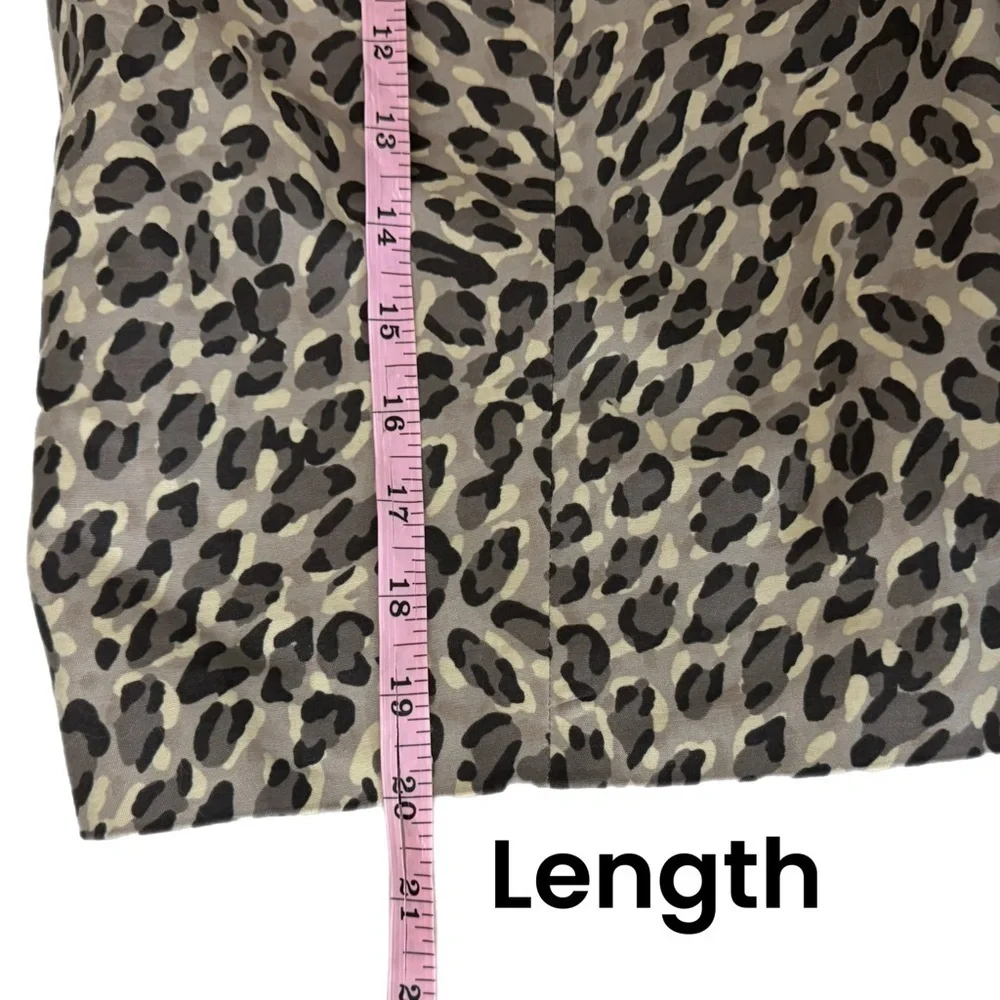 Ann Taylor LOFT Skirt Womens Sz 6 Petite Preppy Animal Print City Chic Pencil